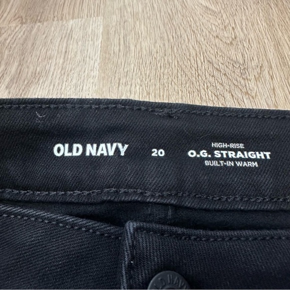 NWT Old Navy High Rise O.G. Straight Black Denim Jeans size 20 - Picture 3 of 7